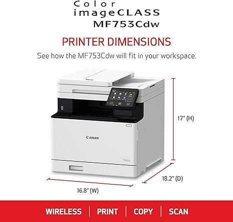 Canon® imageCLASS® MF753Cdw Wireless Laser