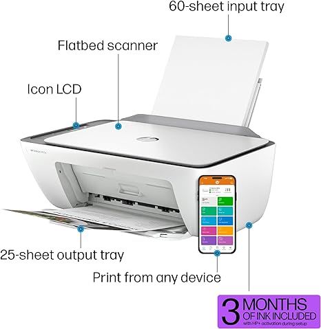 HP DeskJet 2855e Wireless All-in-One Color Inkjet Printer