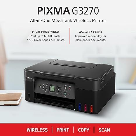 Canon MegaTank G3270 All-in-One Wireless Inkjet Printer